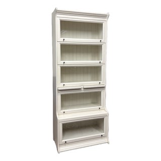 English White Bookcase from Globe Wernicke For Sale
