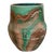 Hellman Art Pottery Abstract Swirl Green Vase For Sale