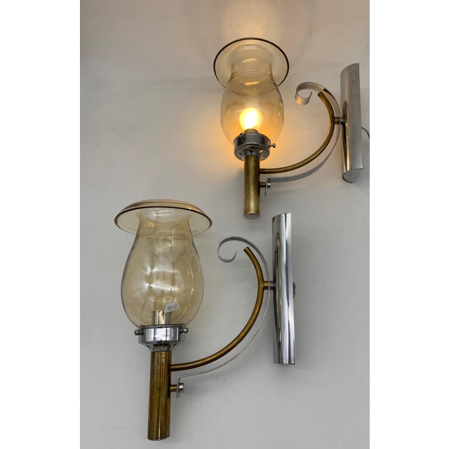 1960s Wall Lamps attributed to Seguso, Italy, 1970s, Set of 2 For Sale - Image 5 of 5