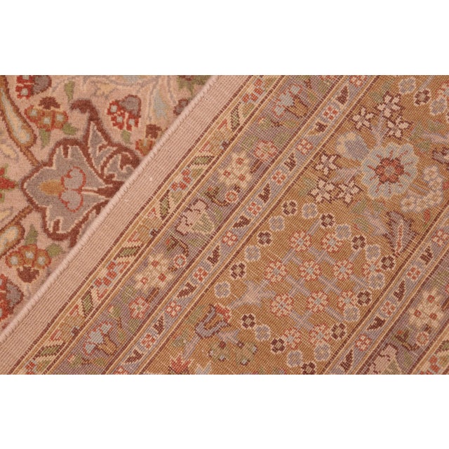 Textile Shabby Chic 1990's Pak-Persian Taupe/Brown Wool Rug - 6'0'' X 8'11'' For Sale - Image 7 of 9