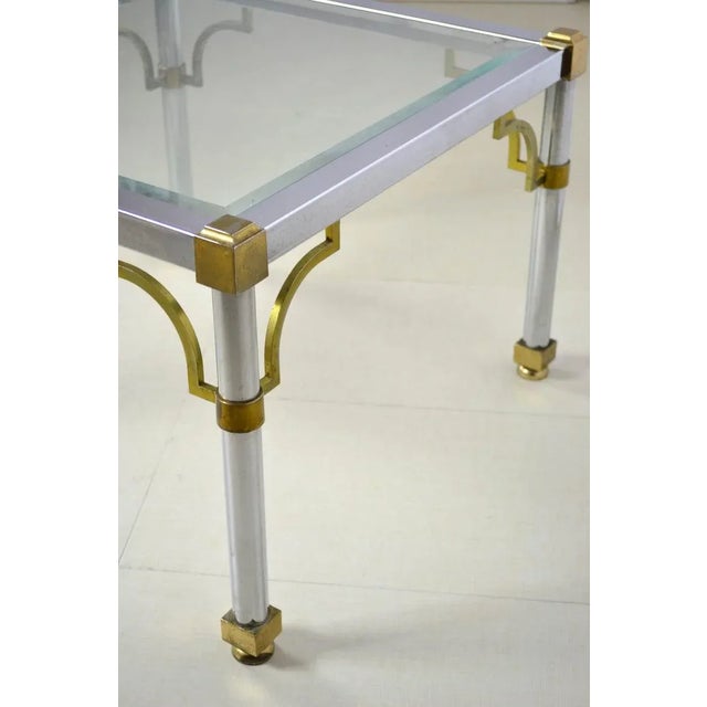 Metal Large Neoclassical Square End Table | Maison Jansen For Sale - Image 7 of 10