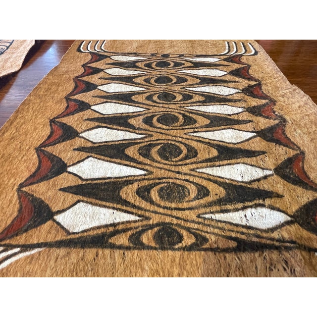 1960s Painted Bark Cloth Papua New Guinea For Sale - Image 10 of 10