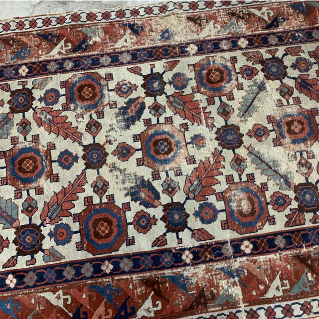 Red 1820s, Handmade Antique North-West Persian Rug 3.11' X 8' For Sale - Image 8 of 10