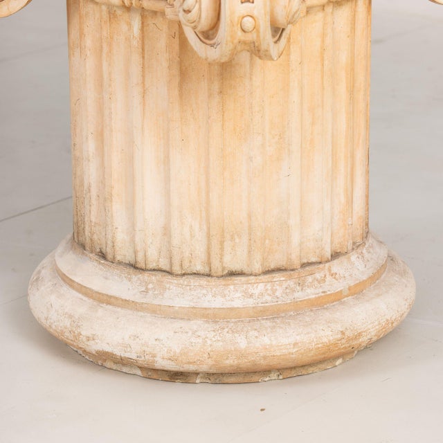 Mid 20th Century French Plaster Column Stand Side Table For Sale - Image 12 of 18