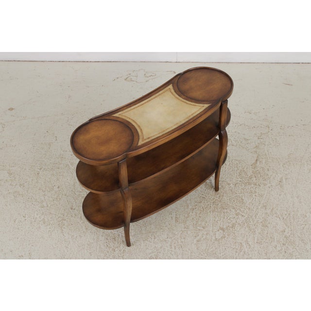 Age: Approx: 40 Years Old Details: High Quality Construction Nice Tooled Leather Top Queen Anne Legs Traditional Style...