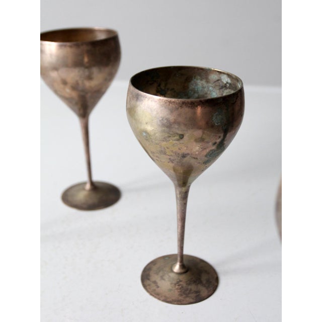 Mid 20th Century Mid-Century Modern Leonard Silverplate Goblets, Set of 4 For Sale - Image 14 of 14