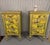 Wood Early 20th Century Venetian Style Chartreuse Chinoiserie Cabinets / Nightstands - A Pair For Sale - Image 7 of 16