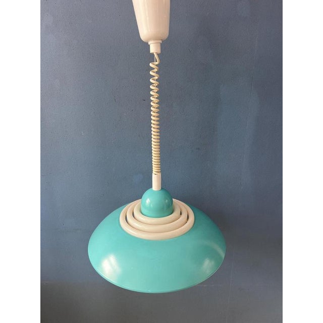 Space Age Blue UFO Pendant Lamp by Knud Christensen For Sale - Image 6 of 12