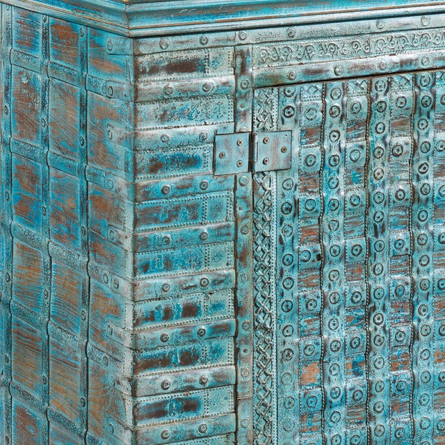 Vintage Blue Pithara Cabinet, 1940s For Sale - Image 6 of 8
