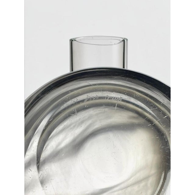 Brown Vintage Art Glass Bowl by Bengt Orup for Johansfors, Sweden, 1960s For Sale - Image 8 of 9