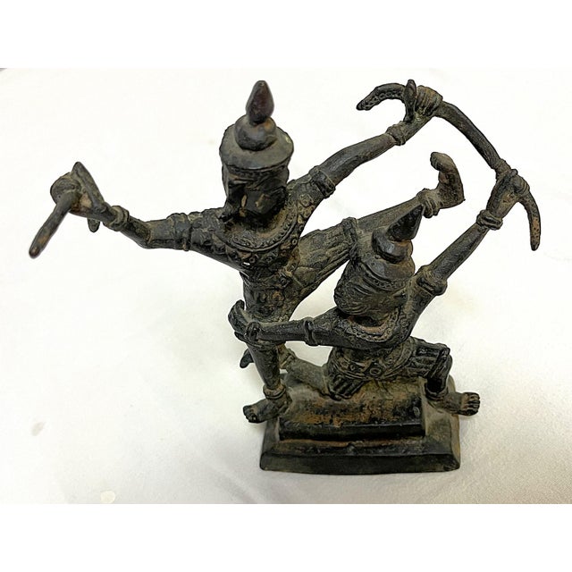 1960's Japanese Samurai Warrior Bronze Statue For Sale - Image 9 of 12