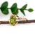 Bypass Shank 2.1cts Peridot Solitaire Ring in Solid 14k Yellow Gold | Cu 9x7mm, Size 6.75 For Sale - Image 4 of 7