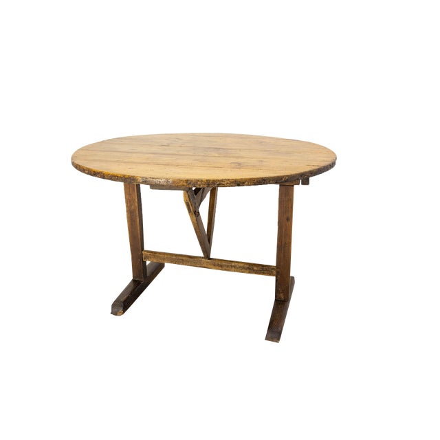 French Foldable Table in Oak and Poplar, 1800s For Sale