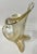 Vintage Murano Archimede Seguso Glass Cornucopia/Horn of Plenty/Jack in Pulpit - Gold Leaf - Partial Sticker For Sale In Milwaukee - Image 6 of 8