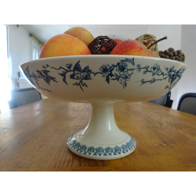 Large Terre De Fer Compote Dish by HB&Cie, 1890s For Sale - Image 4 of 18