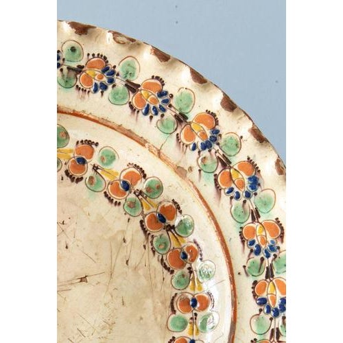 Swiss Polychrome Slipware Floral Dish from Langnau, 1700s For Sale - Image 4 of 8