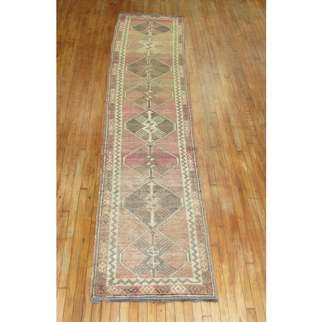 mid 20th century geometric turkish kars runner Details rug no. r3299 size 2' 9" x 12' 6" (84 x 381 cm)