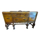 Vintage Art Deco Waterfall Credenza For Sale