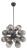 21st Century Ventiquattro Black Powder Coat Smoky Bubbles Murano Sputnik Chandelier by Fabio LTD For Sale