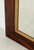 Wood Large English Rectangular Mirror With Mahogany and Gilt Frame (H 41 1/4 X W 35) For Sale - Image 7 of 8