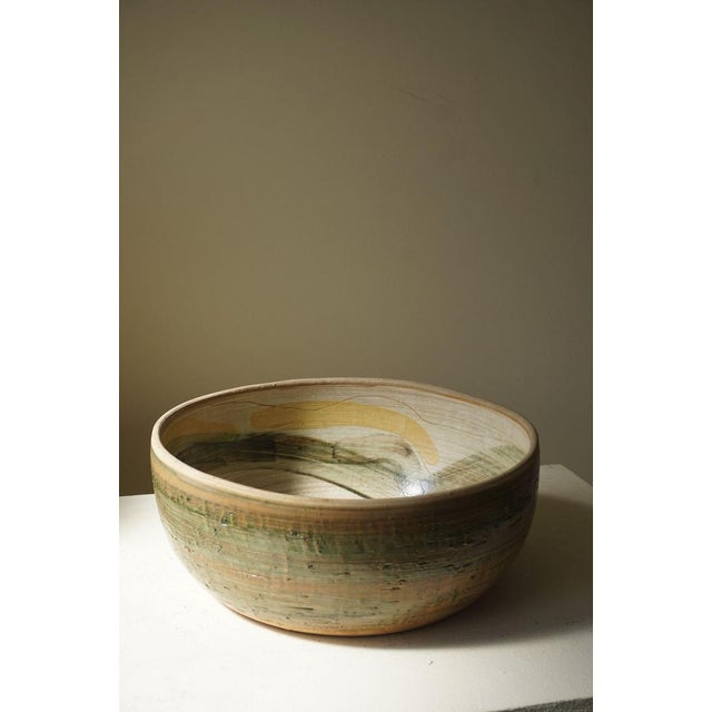 Mid Century Ceramic Bowl by Hanne Schneider for Axel Salto, 1988 For Sale - Image 3 of 6