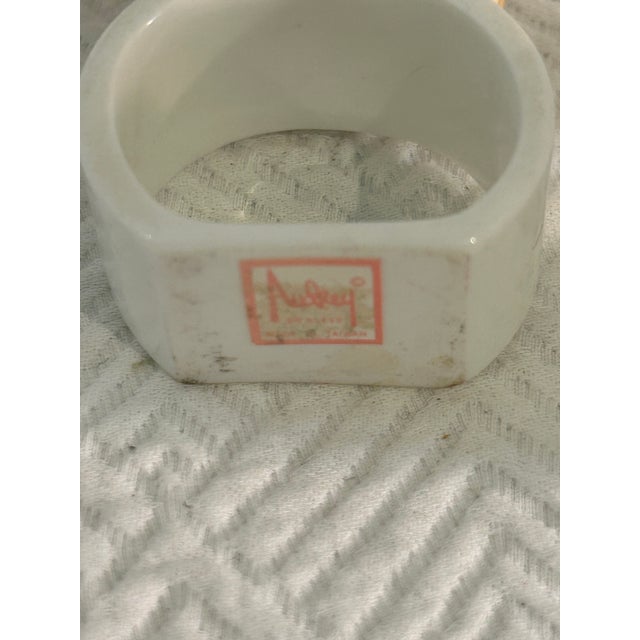 Vintage Audrey Porcelain Seashell Napkins Rings - A Set of 6 For Sale In New Orleans - Image 6 of 7