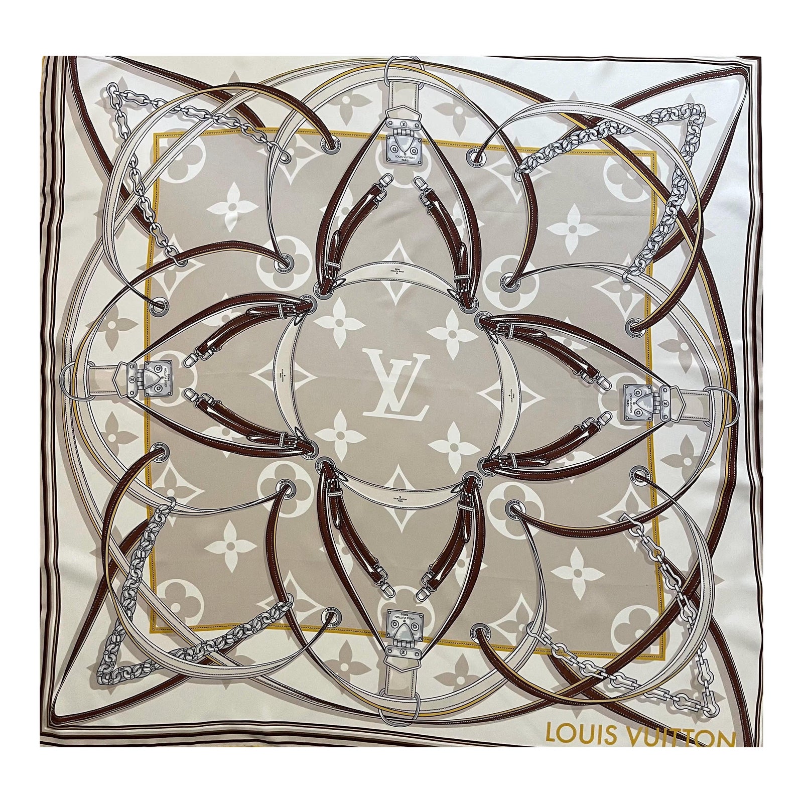 Louis Vuitton Silk Scarf | Chairish