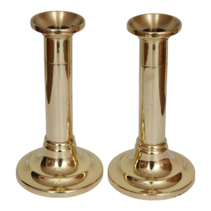 Baldwin Brass Candlestick Holders, a Pair