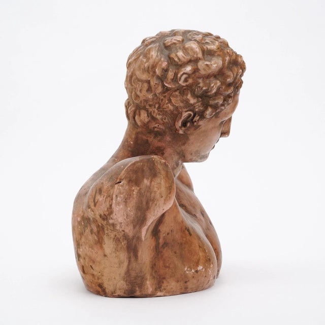 Terracotta Vintage French Hermes Bust For Sale - Image 4 of 9