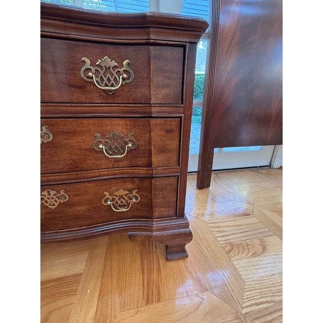 1970s 1970s Henredon Mahogany Burlwood Aston Court Suite - Armoire and Nightstand For Sale - Image 5 of 9