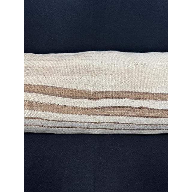 Contemporary Turkish Hemp Pillow Cushion Natural Beige Brown Cushion Cover 14x40 For Sale - Image 3 of 4
