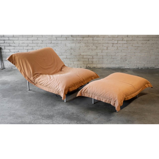 1990s Ligne Roset 'Calin' Louge Chair and Ottoman by Pascal Mourgue, 1990s - A Set For Sale - Image 5 of 16