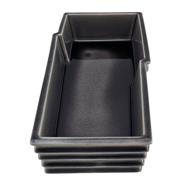 Japanese-Style Crackle Glaze Footed Post Modern Suiban Ikebana Tray 11.5" For Sale - Image 12 of 13