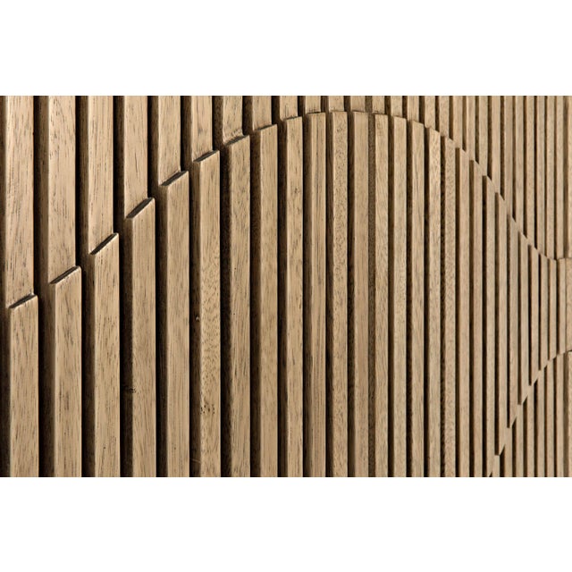 Noir NOIR Illusion Sideboard with Metal Base, Bleached Walnut For Sale - Image 4 of 13