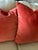 2000 - 2009 Soft Vintage Velvet Orange/Coral/Melon Pillows, a Very Versatile Pair for Coastal, Cottage Core, Palm Beach Regency or Traditional Decor For Sale - Image 5 of 5