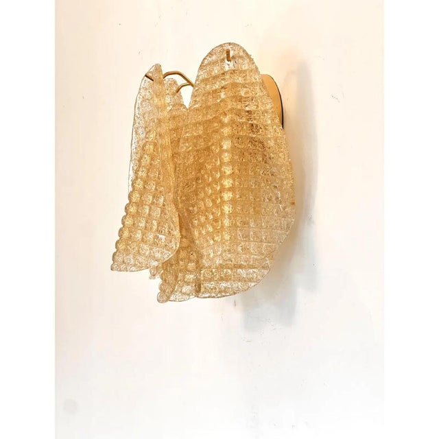 Gold Granigli Rondini Murano Glass Wall Sconces by Simoeng, Set of 2 For Sale - Image 10 of 12