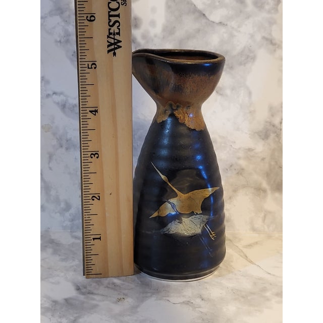 1990s Japanese Studio Pottery Saki Vessel For Sale - Image 9 of 13