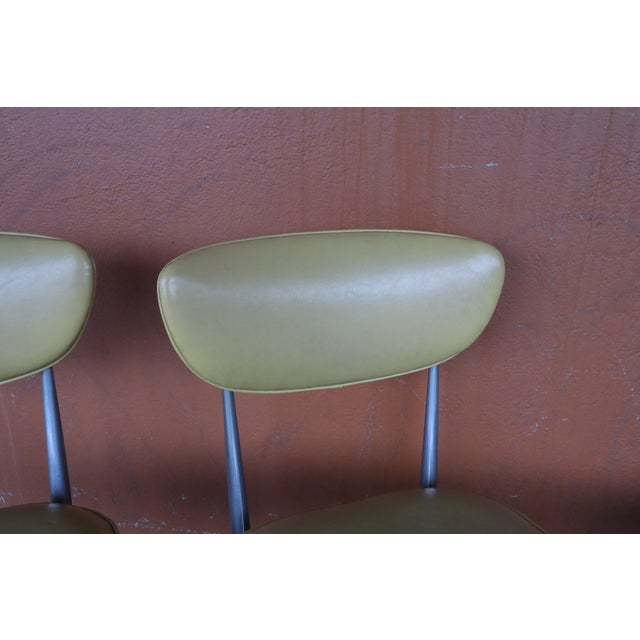 Four MCM Shelby Williams Antelope Chairs With Mustard Yellow Vinyl For Sale In Portland, OR - Image 6 of 14