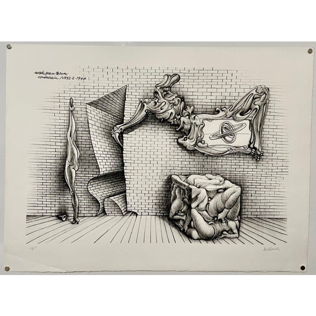 Hans Bellmer German (1902–1975) Abstract Surrealist Lithograph Souterrain No. 13 8 1944 Musée Jean Brun Date: circa 1965...