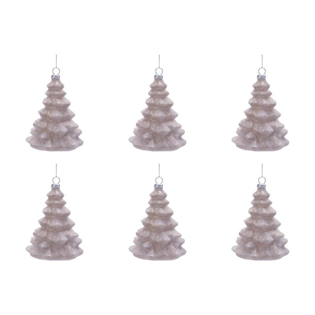 Kenneth Ludwig Chicago Glass Tree Ornaments (Set of 6) For Sale - Image 4 of 4