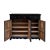 Asian Black Flower Motif Carving Side Table Credenza Storage Cabinet For Sale - Image 4 of 7