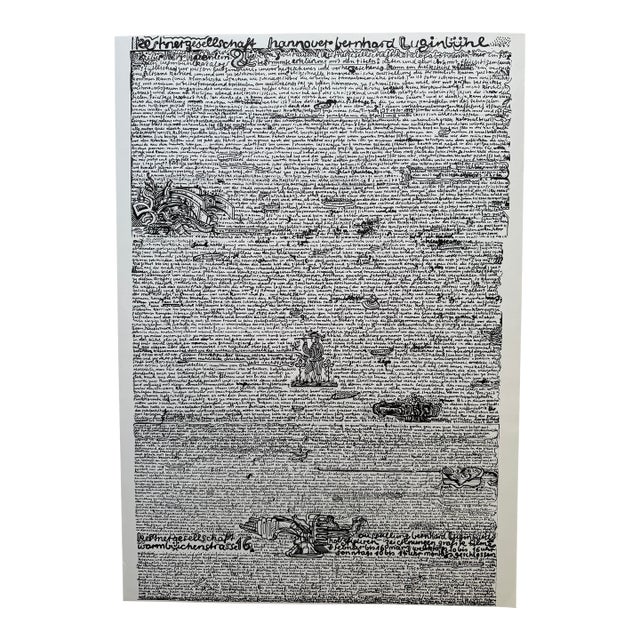 Bernhard Luginbühl, Kestnergesellschaft Hannover, C. 1990, Vintage Exhibition Poster For Sale