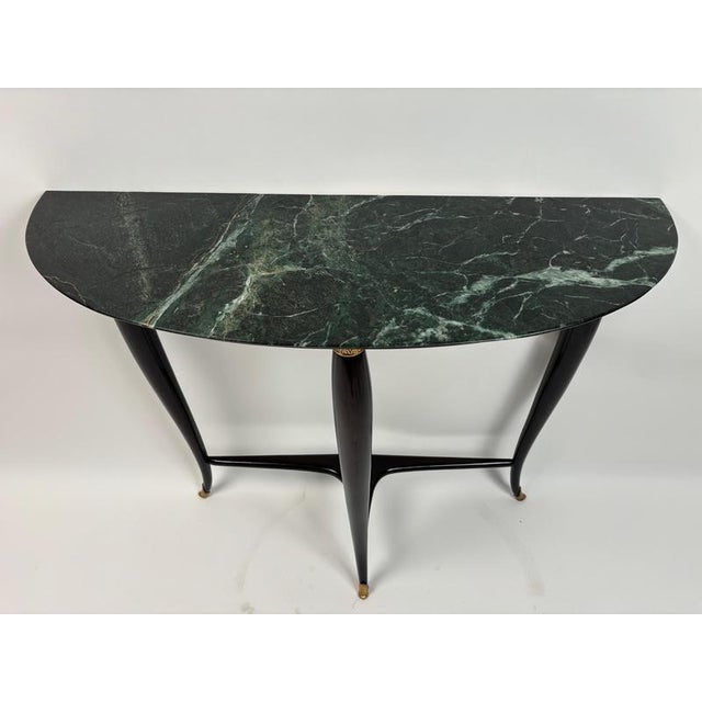 Gold Mid-Century Wodden Console in the style of Paolo Buffa, Italy, 1950s For Sale - Image 8 of 11