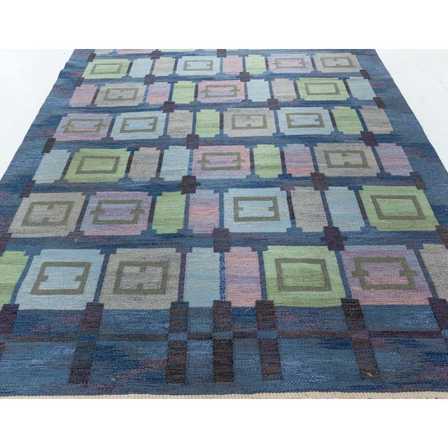 1940s Scandinavian Vintage Flatweave Rug – "Spise Hall" By Judith Johansson For Sale - Image 5 of 9