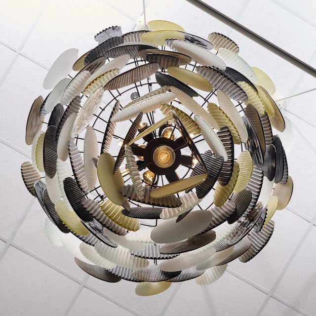 2020s Organic Venetian Glass Chandelier in Earth Hues, Murano, Italy For Sale - Image 5 of 9