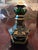 Emerald Antique Moser Bohemian Glass Emerald Green Perfume Bottle For Sale - Image 8 of 12