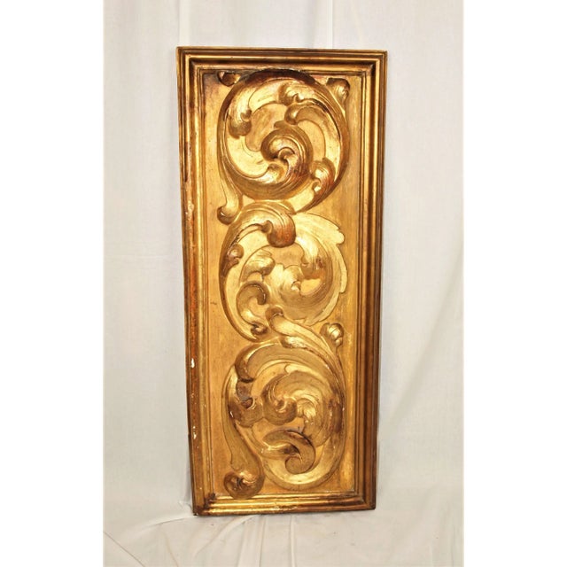 Gold 18th Century Gold Gilt Wood Panel For Sale - Image 8 of 8