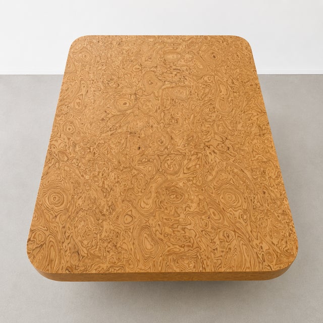 Mid-Century Modern Burlwood Pedestal Cocktail Table, 1970s For Sale - Image 9 of 10