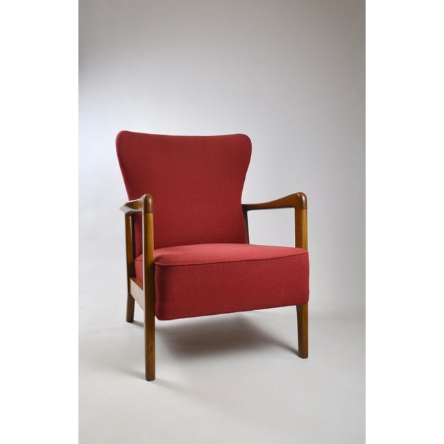 Mid-Century Modern Danish Sofa and Lounge Chair by Søren Hansen for Fritz Hansen, 1940s, Set of 2 For Sale - Image 3 of 18