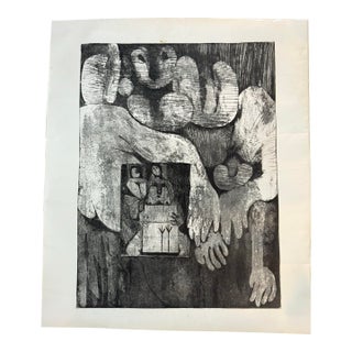 Mid 20th C. Surrealist Original Etching For Sale